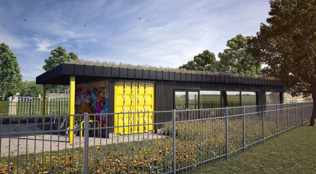 How the rear of the youth club could look
