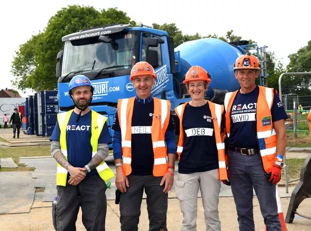 Dan Pickering, Neil Kirby, Deb Kirby and David Bullock from REACT disaster response