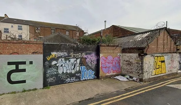 The rear of the property, as seen from Hudson Street