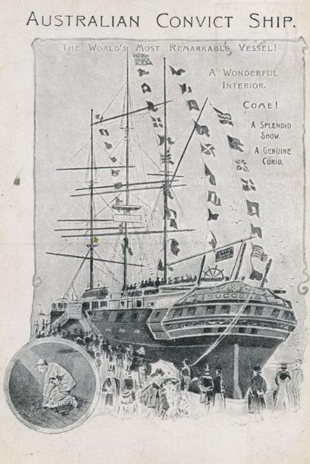 A convict ship heading to Australia