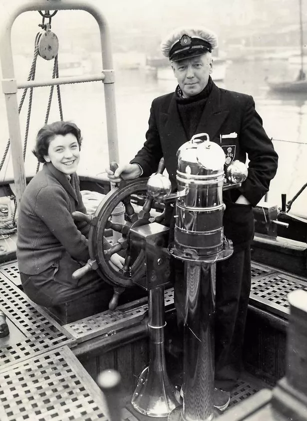 A young Jean pictured with her father, Walter Allan. The pair were keen sailors and competed in sailing competitions together