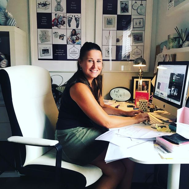 Helen Davies, in her home office launching the business in 2015