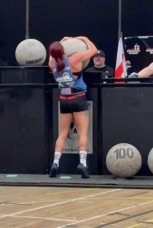 Nikki doing the stone run