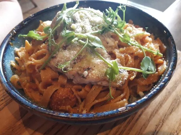 The vodka tagliatelle tasted very fresh and got a thumbs up