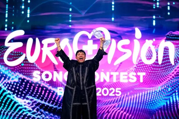 JJ representing Austria celebrates after winning the Grand Final of the 69th Eurovision Song Contest