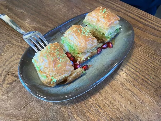 The filo pastry dessert Baklava served at Olive Lounge in Beverley