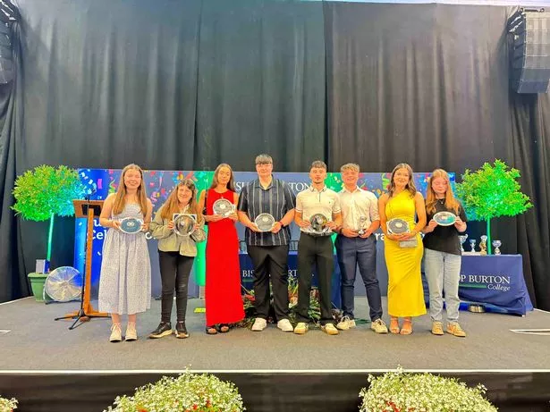 Some of the award winners on stage.