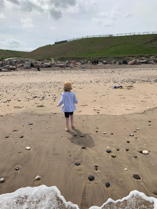The beach at Mappleton is great for playing, paddling, dog walking and fossil hunting