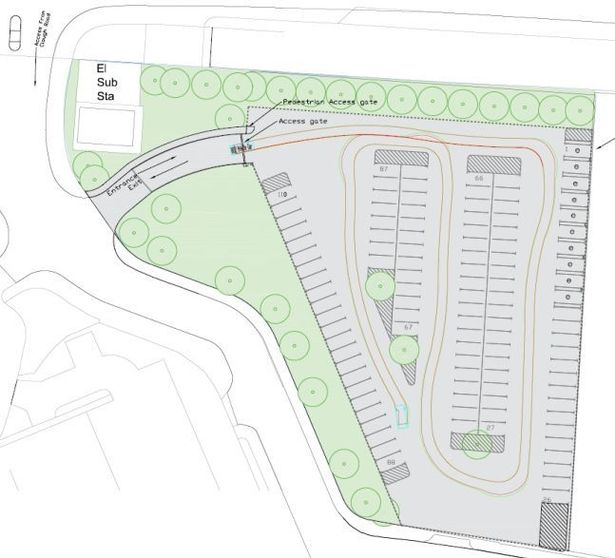 The car park would be accessed from the west