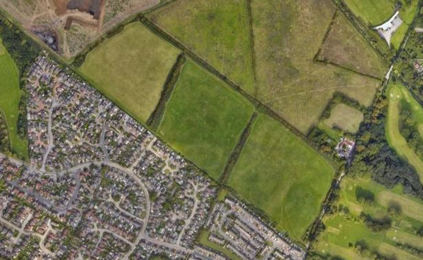 The homes would be built of the fields north of the current houses