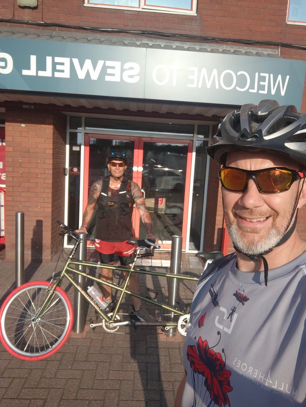 The pair will ride from Humber Bridge to Buckingham Palace and back