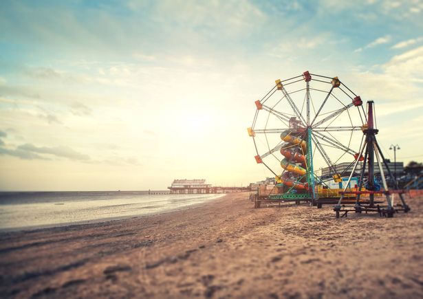 Cleethorpes beach in Lincolnshire, UK