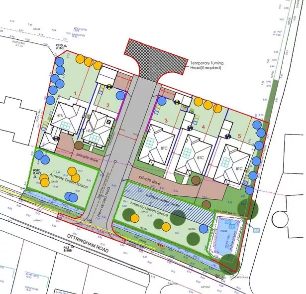 A site plan of the proposals