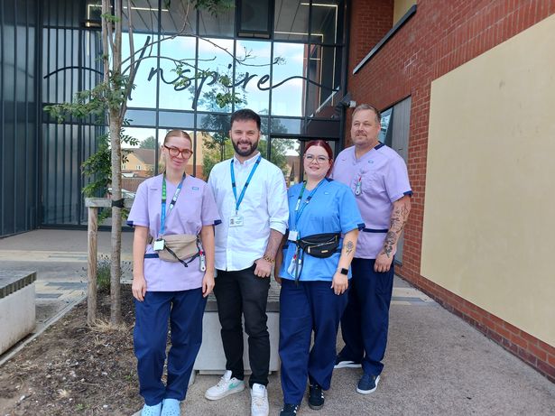 Inspire staff set to take part in the sky dive.