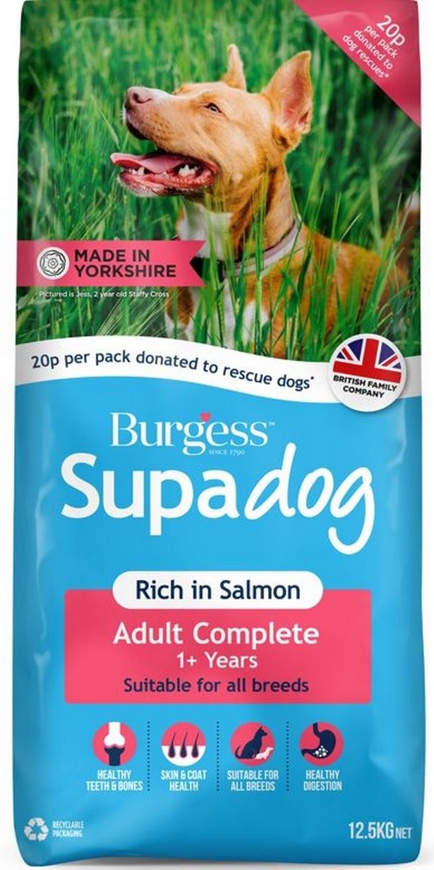 A portion of the proceeds from sales of Burgess Pet Care food goes towards dog rescue centre food donations