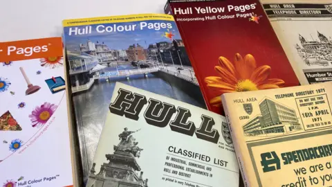 BBC A number of old Hull classified phone directories