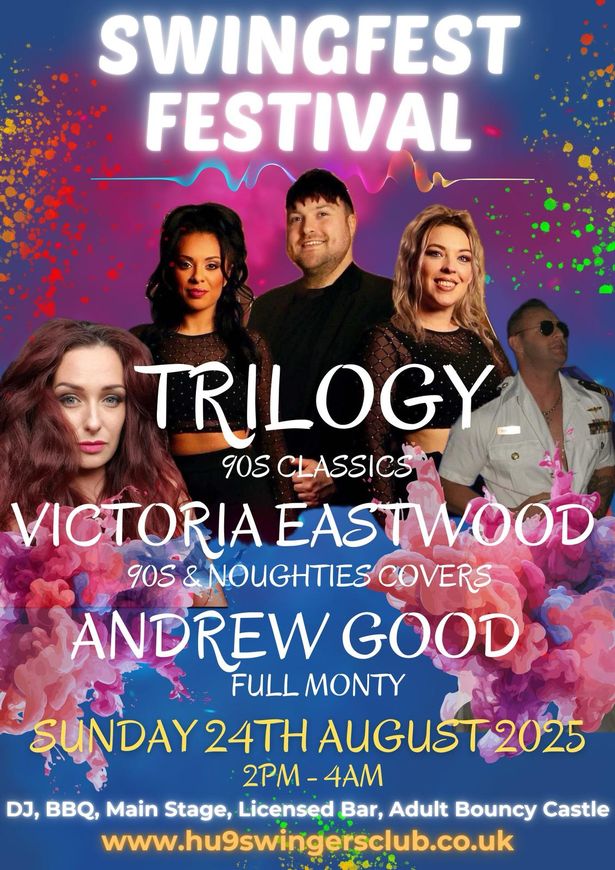 A poster for the annual 'Swingfest Festival' event at HU9 Club in Hull