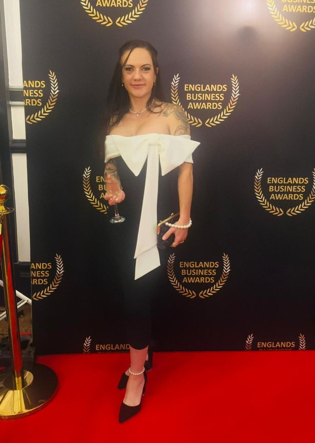 Rebecca Webb on the red carpet