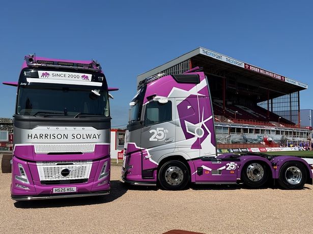 Harrison Solway’s 25th anniversary trucks – two Volvo FH Aero I-Save tractor units with a special one-off livery