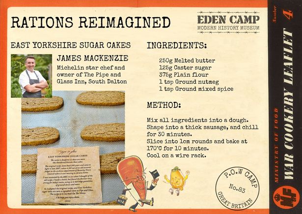 James Mackenzie has slightly adapted a 200-year-old recipe for East Yorkshire Sugar Cakes for Rations Reimagined, at Eden Camp