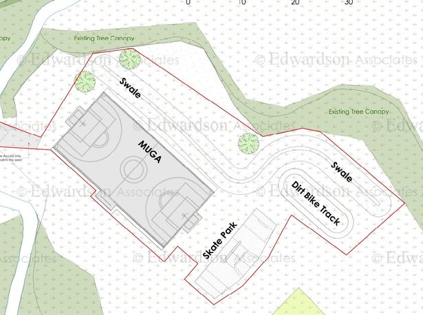 A site plan submitted to the council