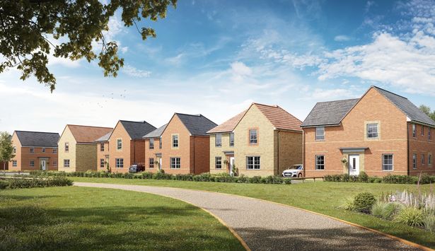 Computer-generated image of how the new Pocklington developments, Stewarts Reach and Wolds View, will look