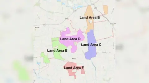 RWE A site plan of the Peartree Hill proposals.