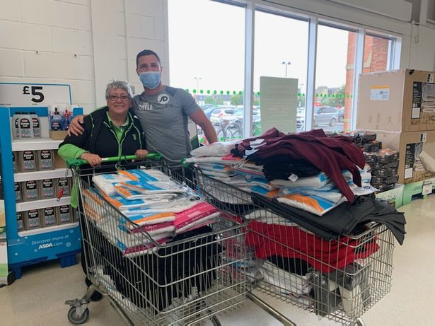 Tommy pictured back in 2020 when he bought enough school uniforms at Asda for up to 1,000 students