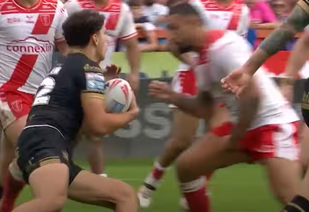 As Minchella approaches the tackle, it is clear that he is bent down, which is considered an attempt to reduce tackle height.