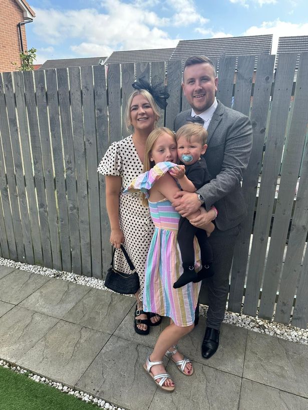 Dan Shillito with his wife, Rikki, and children, Amelia and George