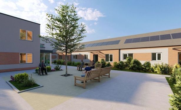 An impression from inside the site's courtyard area