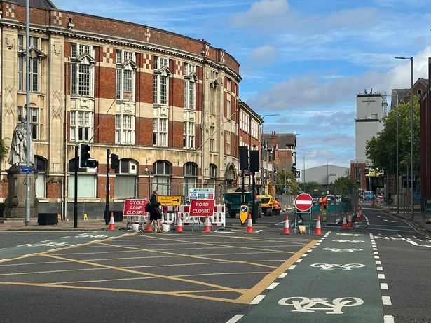 A road closure is in place at Alfred Gelder Street