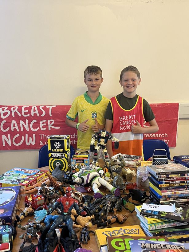 Ernie, right, with his friend, Harry, who helped out on Ernie's stall at Skirlaugh Village Hall in East Yorkshire