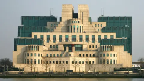 Getty Images Exterior view of MI6 building in London