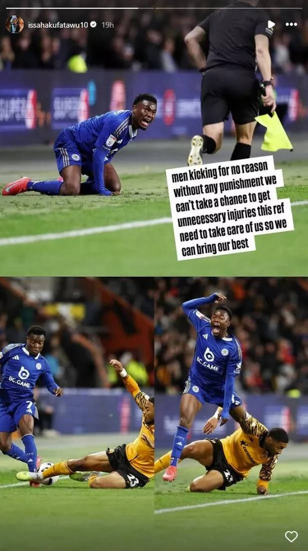 Abdul Fatawu's post on social media 