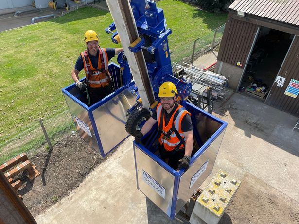 A team from Spencer Bridge Engineering testing the access system.