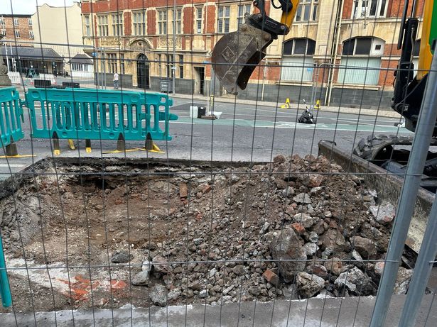 Parts of Alfred Gelder Street have been dug up