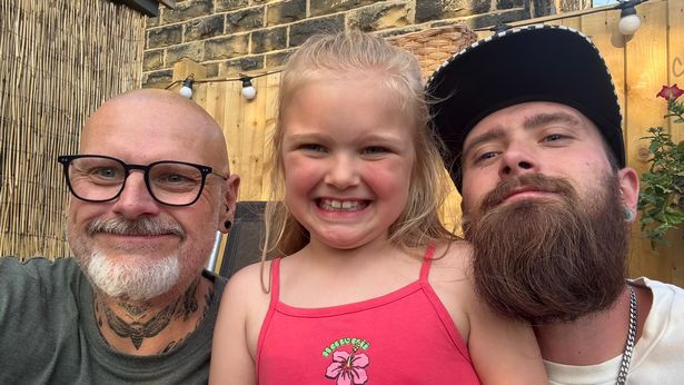 Mark Spurr with his son and granddaughter