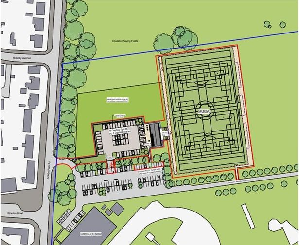 A site plan of how the Costello site will look