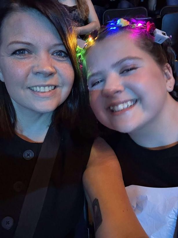 Tilly and her mum Melissa at the Katy Perry concert in Sheffield