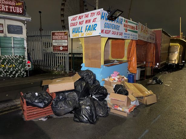 Before the clean-up at Hull Fair ...
