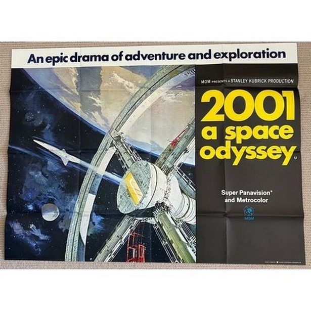 The collection includes American artist Robert McCall’s poster design for Stanley Kubrick’s 2001: A Space Odyssey