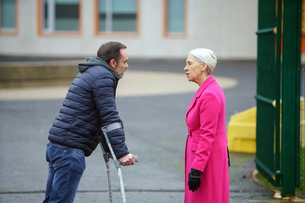 Lynne Verrall (right) in Coronation Street