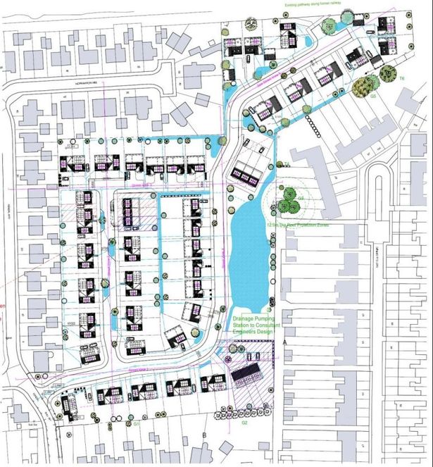 A plan of the housing development
