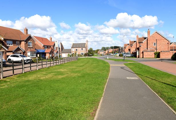 Part of the Falkland Way development in Barton-upon-Humber, taken from Plumleaf Way