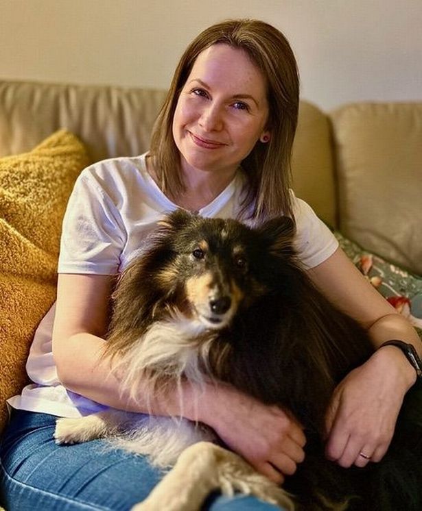Jenni Fletcher with the family dog, Meg