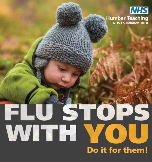 One of the campaign posters, 'flu stops with you'