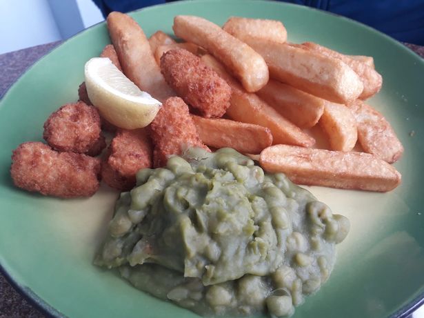 The 'pensioner' scampi and chips reportedly hit the spot too