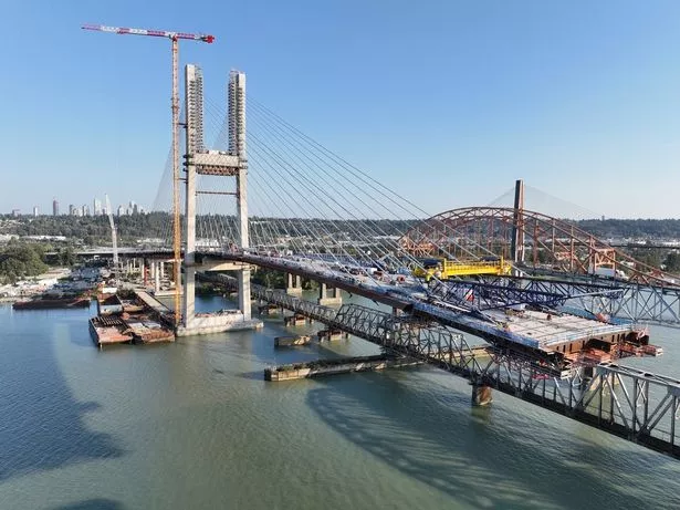 The new Pattullo Bridge, which is under construction in Canada. Hull-based Spencer Bridge Engineering has reached a major milestone in a complex project for the bridge.