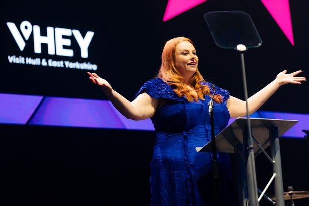 Hull-born comedian Amy Gledhill, hosting the REYTAs